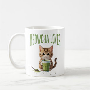 Taza De Café Diseño de Meowcha Lover Cute Kitten Matcha Tea Lov