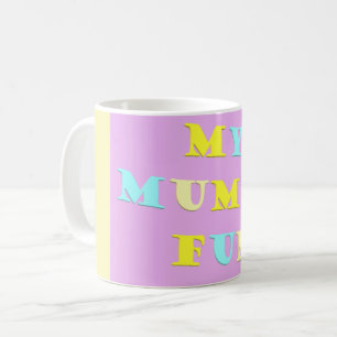 Taza De Café Diseño de mi Mamá con colores de poema pálidos mez