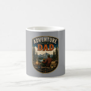 Taza De Café Diseño de montaña al aire libre para el Día del Pa