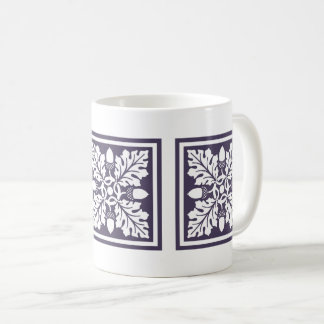 Taza De Café Diseño de mosaico de hojas y maíz púrpura meteorit
