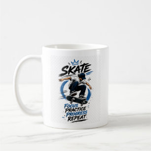Taza De Café Diseño de motivación para skateboard 