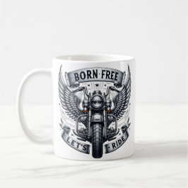 Taza De Café Diseño de motocicletas con alas y lemas