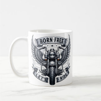 Taza De Café Diseño de motocicletas con alas y lemas