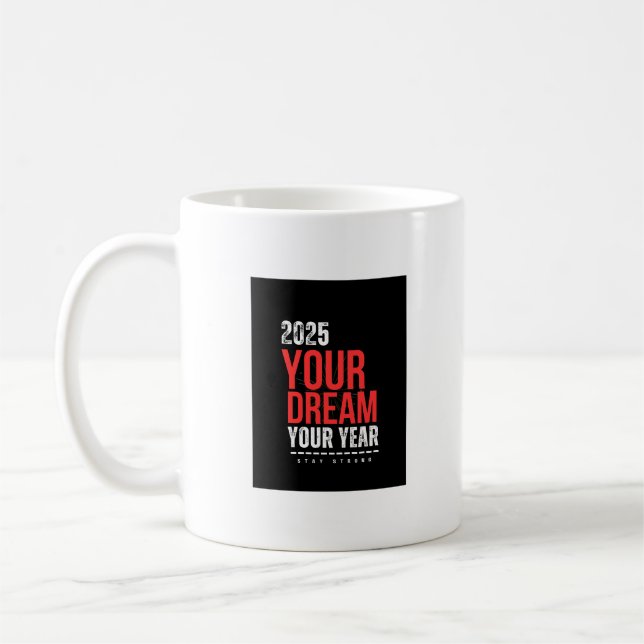 Taza De Café Diseño de mug de Año Nuevo inspirador (Izquierda)