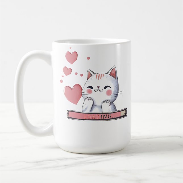 Taza De Café Diseño de mug de gato bonito (Izquierda)