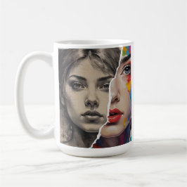 Taza De Café Diseño de Mug Moderno | Diseño de dos sombras faci