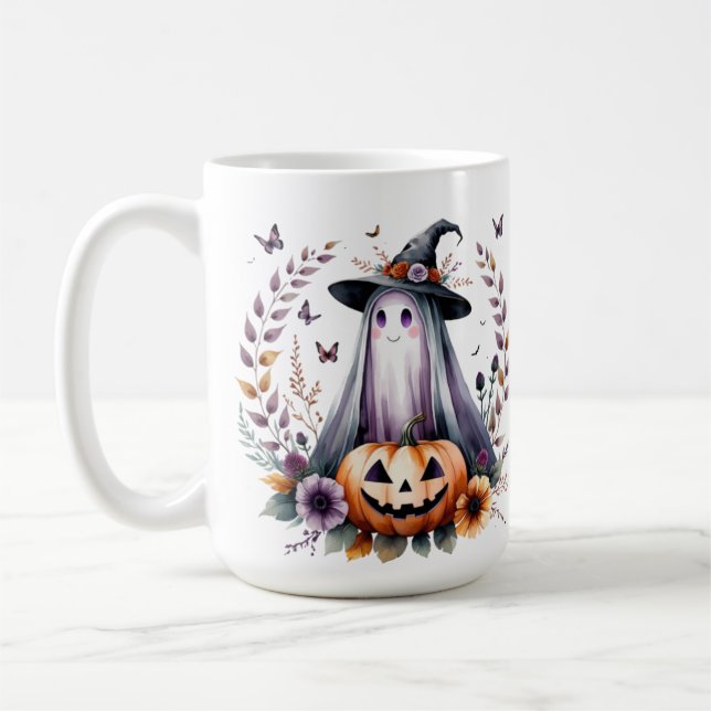 Taza De Café Diseño de mugre de Halloween (Izquierda)
