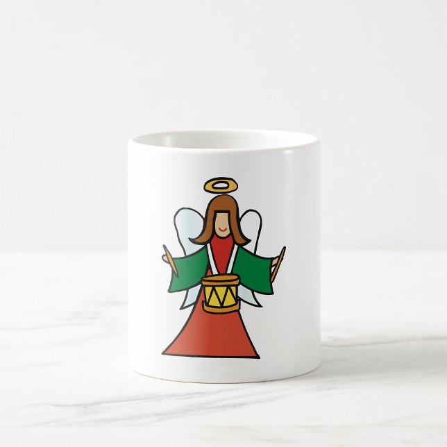 Taza De Café Diseño de música de vacaciones Angel Drummer para  (Subido por el creador)