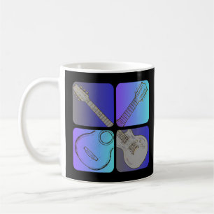 Taza De Café Diseño de música Guay estilo guitarra