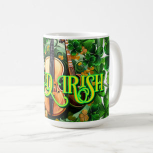Taza De Café Diseño de músico irlandés orgulloso