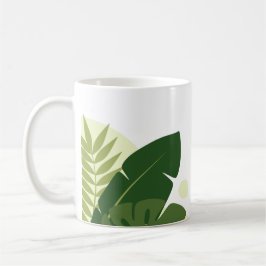 Taza De Café Diseño de Naturaleza Verde Tropical 