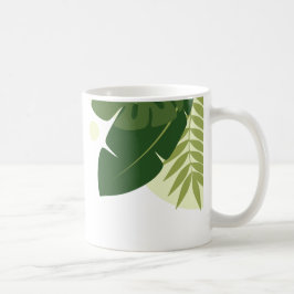 Taza De Café Diseño de Naturaleza Verde Tropical