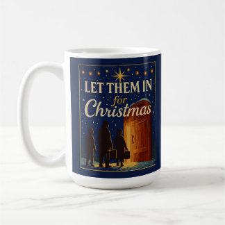 Taza De Café Diseño de Navidad Déjalos Entrar