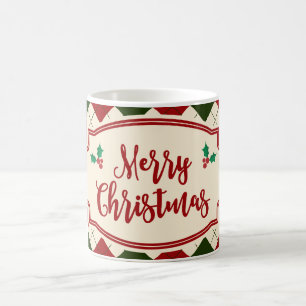 Taza De Café Diseño de Navidad Vintage Merry