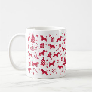 Taza De Café Diseño de Navidades Dandie Dinmont Terrier