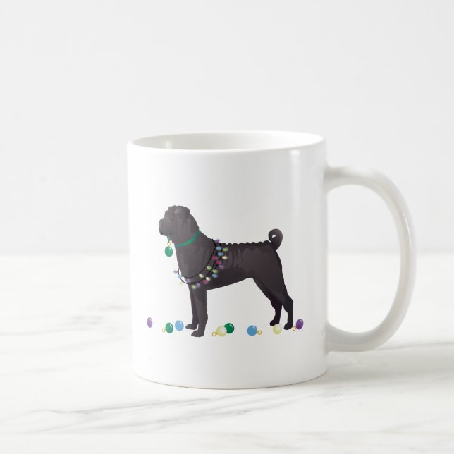 Taza De Café Diseño de Navidades de perros traviesos chinos Sha (Derecha)