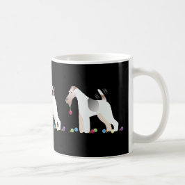 Taza De Café Diseño de Navidades de Silhouette de Fox Terrier