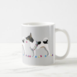 Taza De Café Diseño de Navidades de Silhouette de Rat Terrier