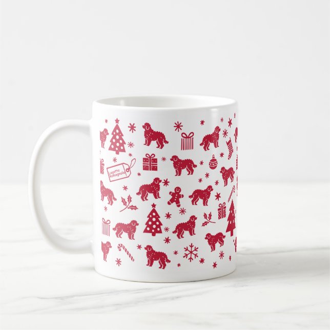 Taza De Café Diseño de Navidades Lagotto Romagnolo (Izquierda)