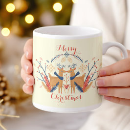 Taza De Café Diseño de Navidades nórdicos de renos escandinavos
