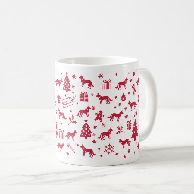 Taza De Café Diseño de Navidades Pastores Holandeses (Anverso derecho)