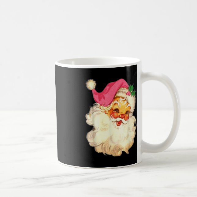 Taza De Café Diseño de Navidades rosados de divertida época San (Derecha)