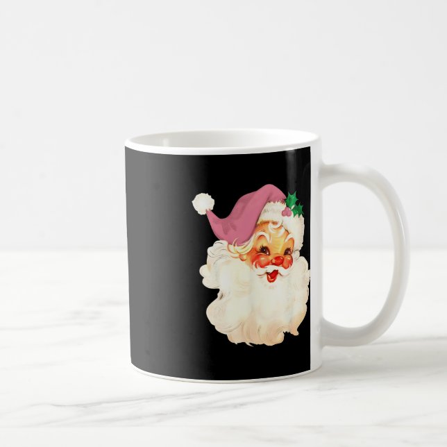 Taza De Café Diseño de Navidades rosados de Santa Claus (Derecha)
