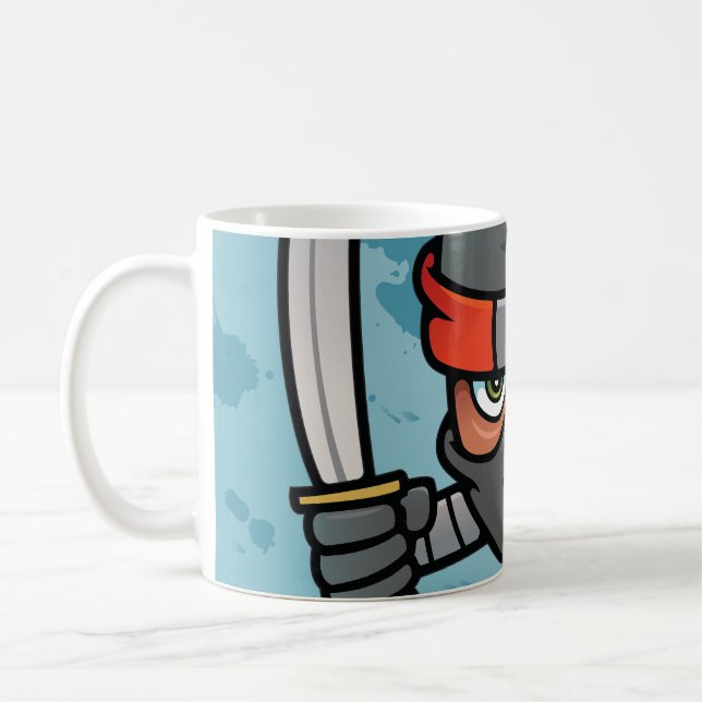 Taza De Café Diseño de Ninja de la diversión (Izquierda)