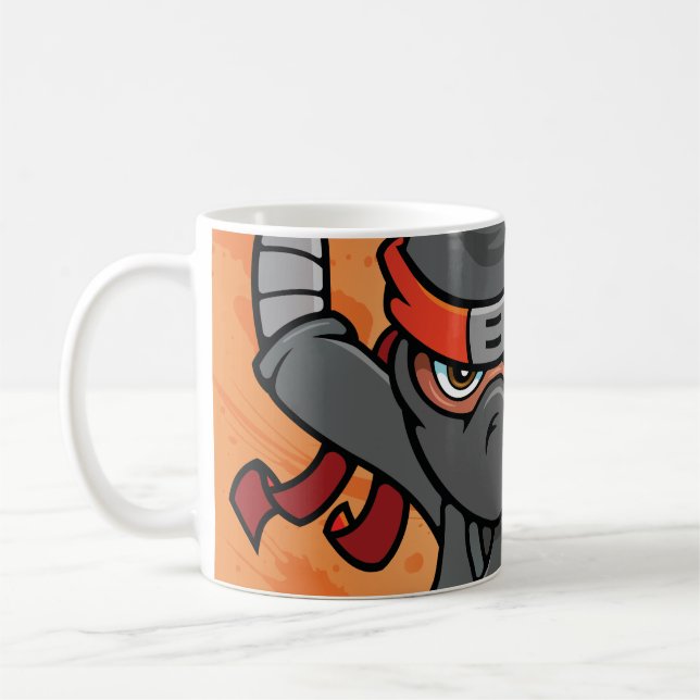 Taza De Café Diseño de Ninja Divertido (Izquierda)