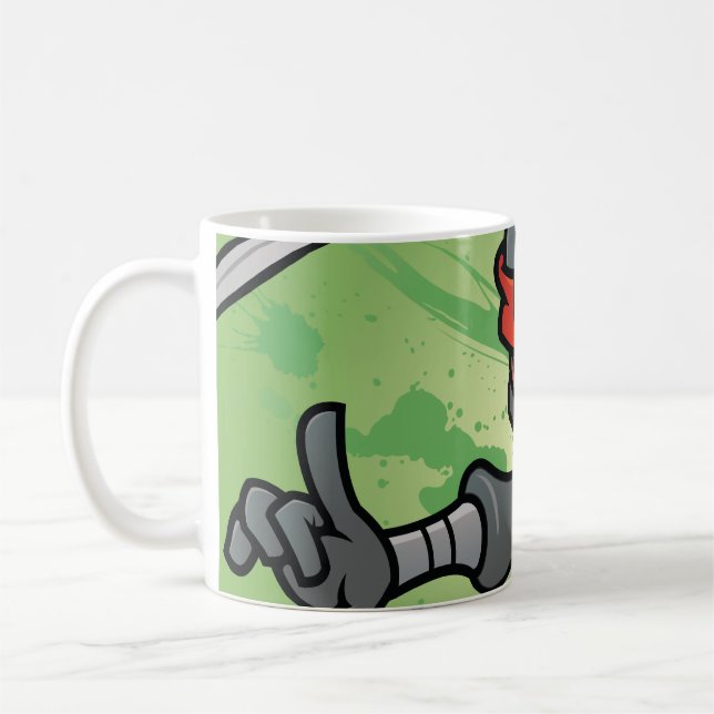 Taza De Café Diseño de Ninja Divertido (Izquierda)