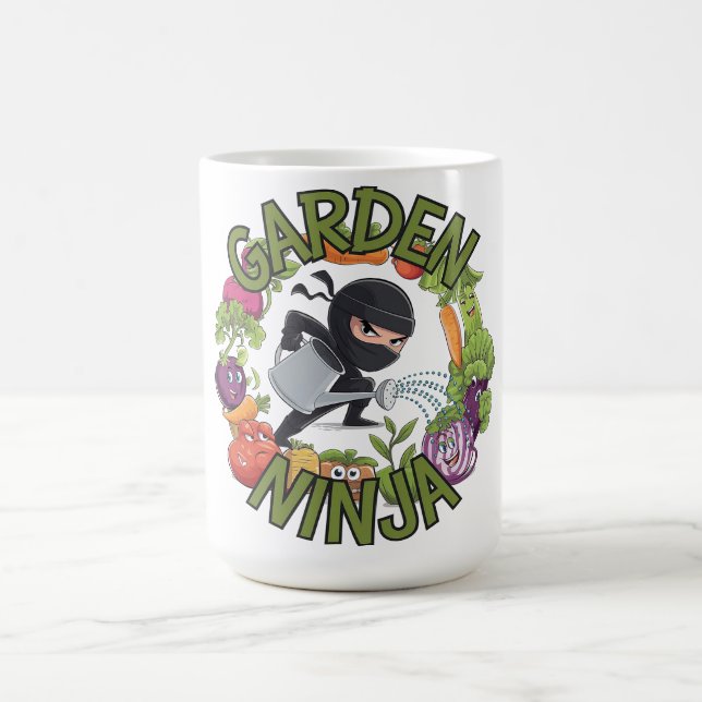 Taza De Café Diseño de Ninja Jardín - Gráfico divertido de jard (Centro)