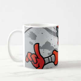 Taza De Café Diseño de Ninja Rojo Divertido