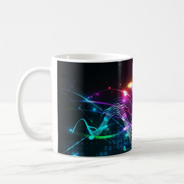 Taza De Café Diseño de notación musical tema musical (Izquierda)