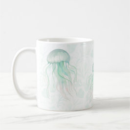 Taza De Café Diseño de Océano Acuarela Perla de Verano