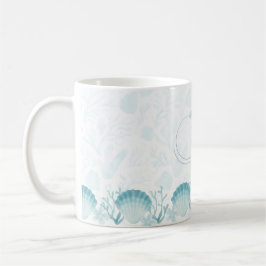 Taza De Café Diseño de Océano Acuarela Perla de Verano