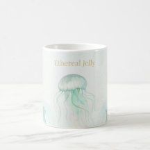 Diseño de oceáno de acuarela de medusas de verano
