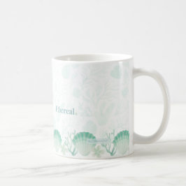 Taza De Café Diseño de océano en acuarela Perla de Verano