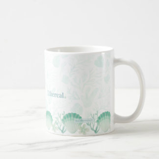 Taza De Café Diseño de océano en acuarela Perla de Verano