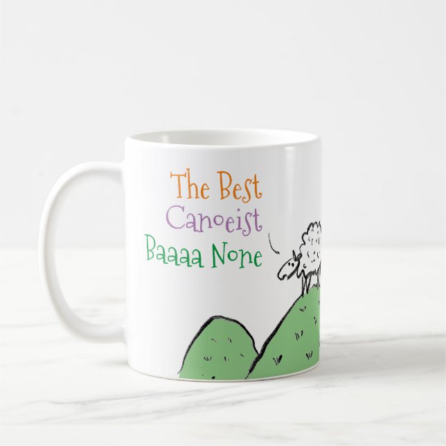 Taza De Café Diseño de ovejas para un café canoista (Izquierda)
