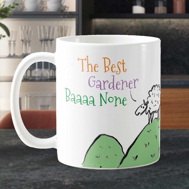 Taza De Café Diseño de ovejas para un jardinero de café (Subido por el creador)