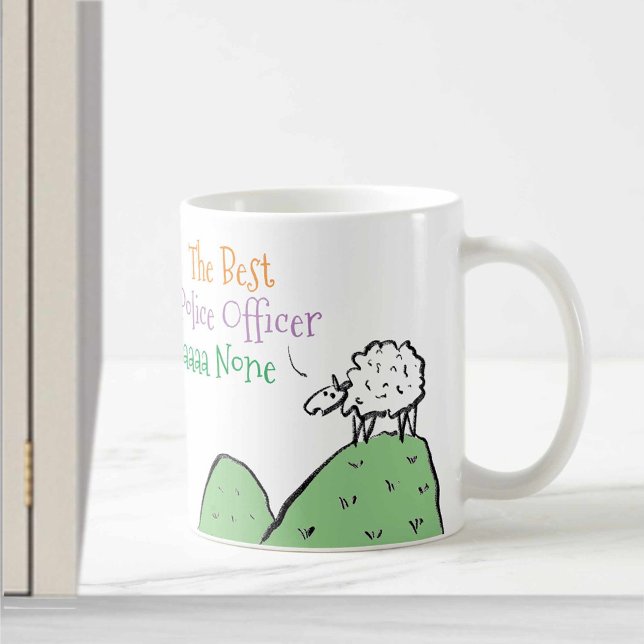 Taza De Café Diseño de ovejas para un oficial de policía Café M (Subido por el creador)