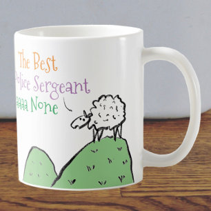 Taza De Café Diseño de ovejas para un sargento de policía Coffe