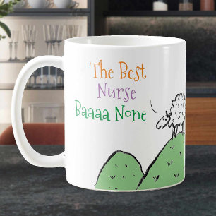 Taza De Café Diseño de ovejas para una enfermera de café