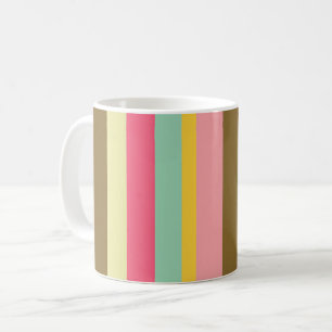 Taza De Café Diseño de paleta de colores de rayas de verano