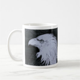 Taza De Café Diseño de panecillos de FinerArt Bald Eagle por Li