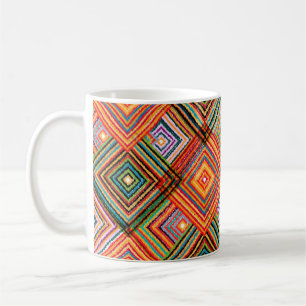 Taza De Café Diseño de parches de patrones impecable. Motor cre