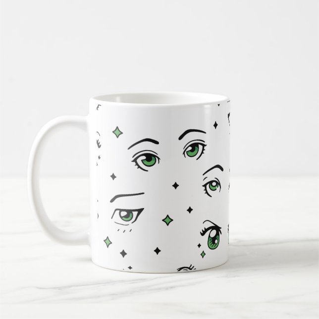TAZA DE CAFÉ DISEÑO DE PATRÓN ANIME EYE (Izquierda)