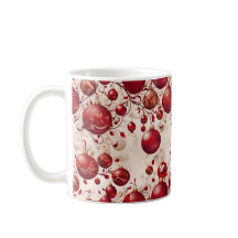 Diseño de patrón de adornos navideños rojos