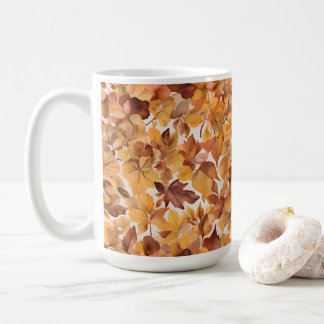 Taza De Café Diseño de patrón de colores sombreados frondosos