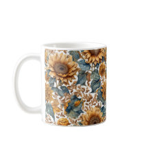 Diseño de patrón de girasoles bailarines